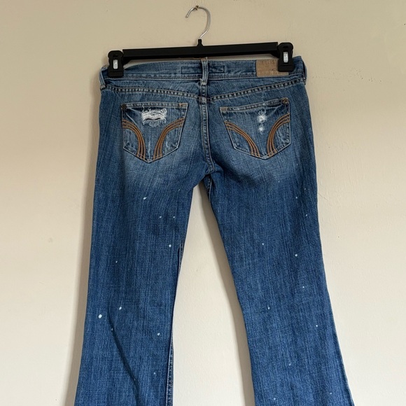 Hollister Low Rise Y2K Super Distressed Blue Women's Jeans Size 1 - Picture 5 of 15